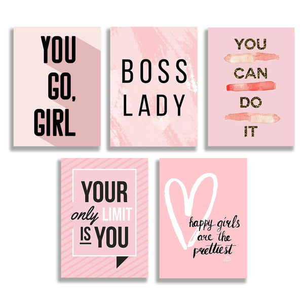 Boss Babe – 5-Piece Empowerment Wall Art
