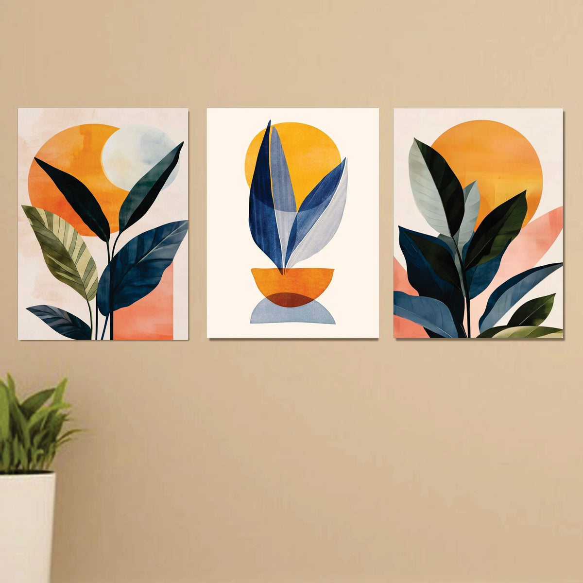 Petal Dreams – 3-Piece Floral Wall Art