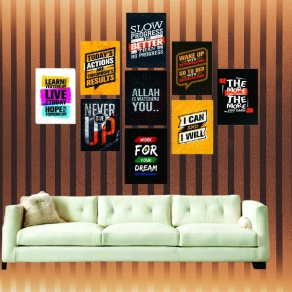 Motivational Wall Art – 9-Piece Photo Tiles