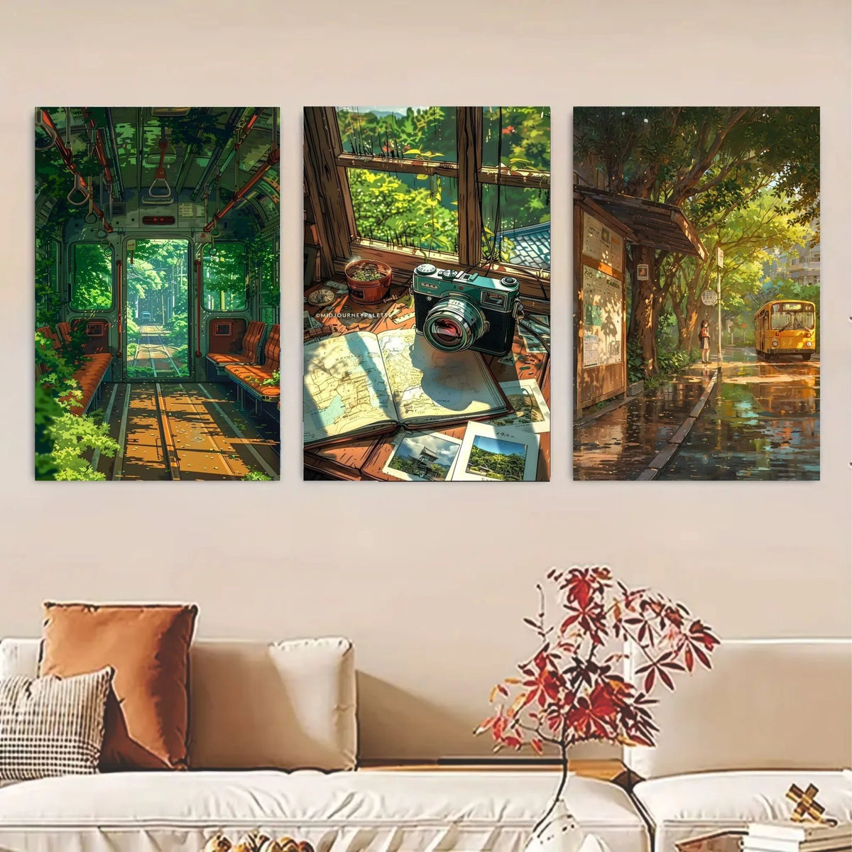Nature's Charm – 3-Piece Vintage Wall Art