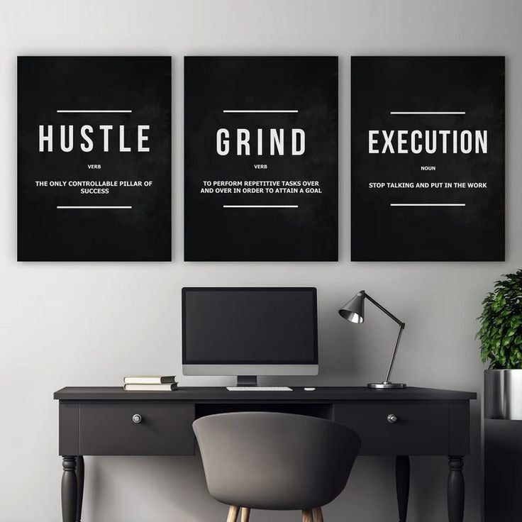Motivational Wall Art – 3-Piece Photo Tiles F