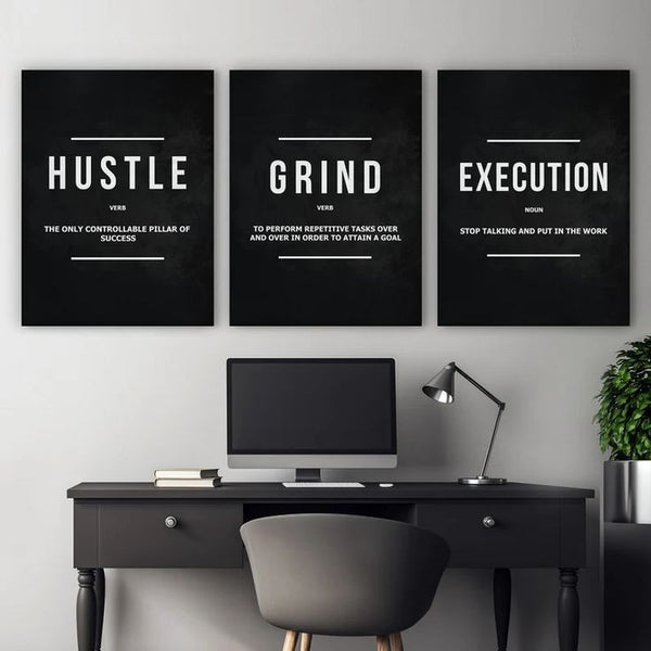 Motivational Wall Art – 3-Piece Photo Tiles F