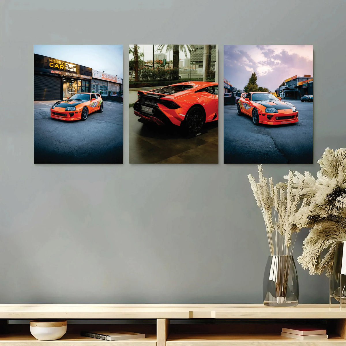 Car Wall Art – 3-Piece Photo Tiles G