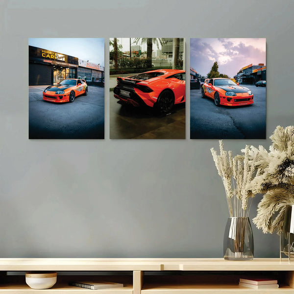 Car Wall Art – 3-Piece Photo Tiles G