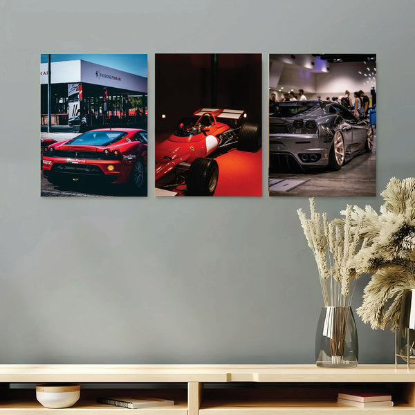 Car Wall Art – 3-Piece Photo Tiles F