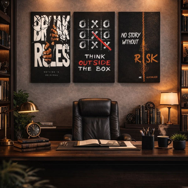 Motivational Wall Art – 3-Piece Photo Tiles E