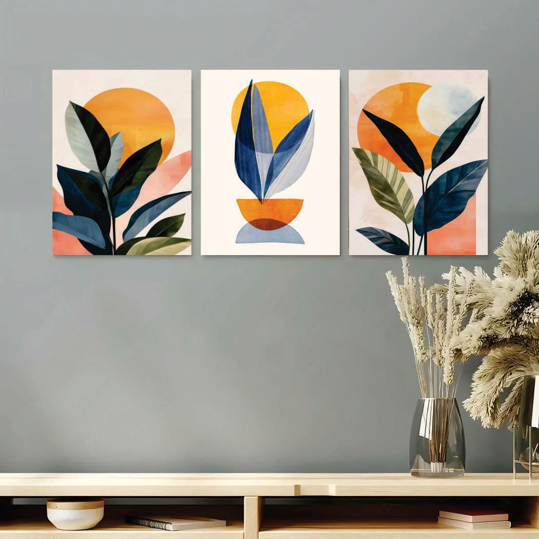 Modern Minimal 3-Piece Wall Art Photo Tiles