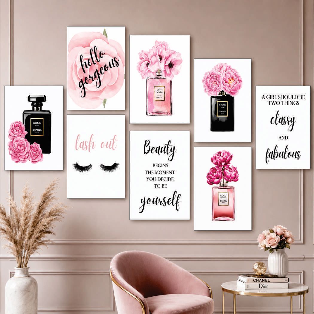 Premium Home Decor 8-Piece Wall Art Photo Tiles
