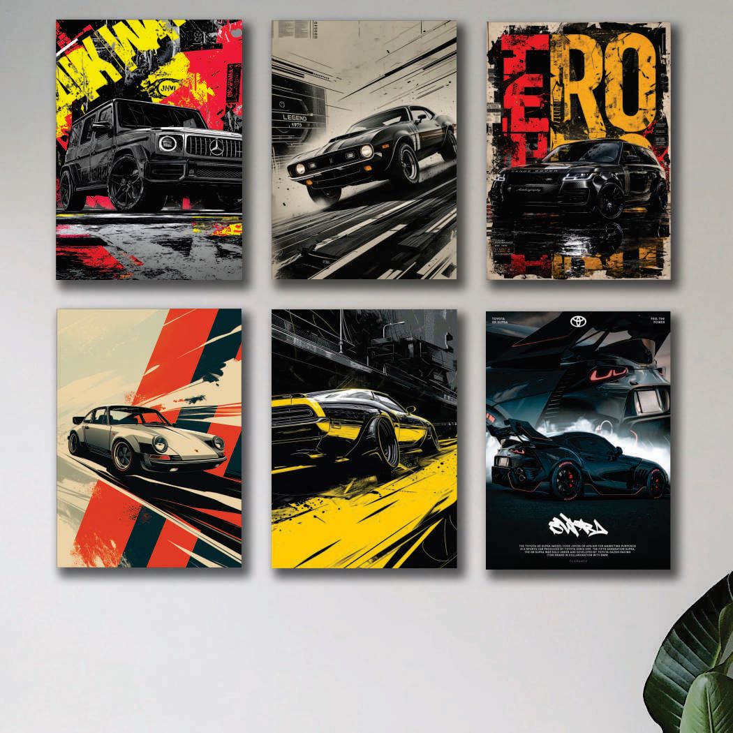 Premium Home Decor 6-Piece Wall Art Photo Tiles D