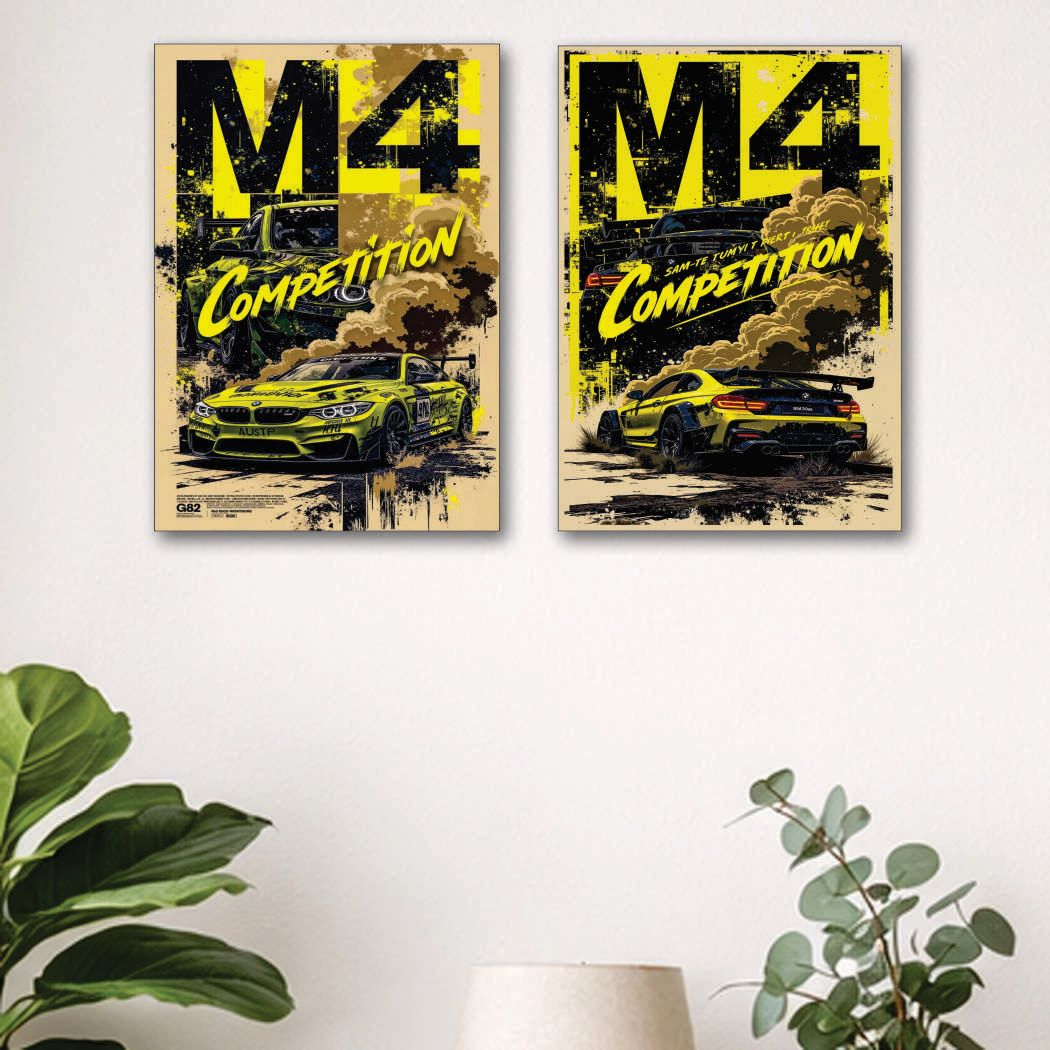 Car Wall Art – 2-Piece Photo Tiles