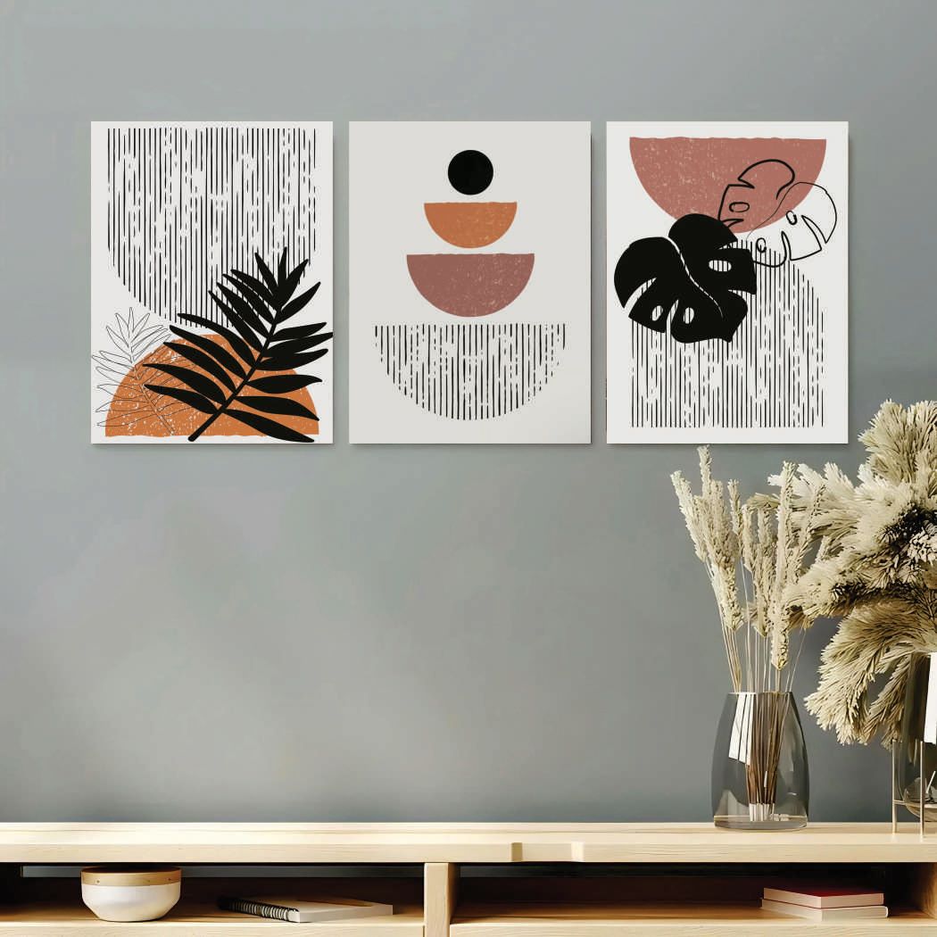 Modern Minimal 3-Piece Wall Art Photo Tiles G