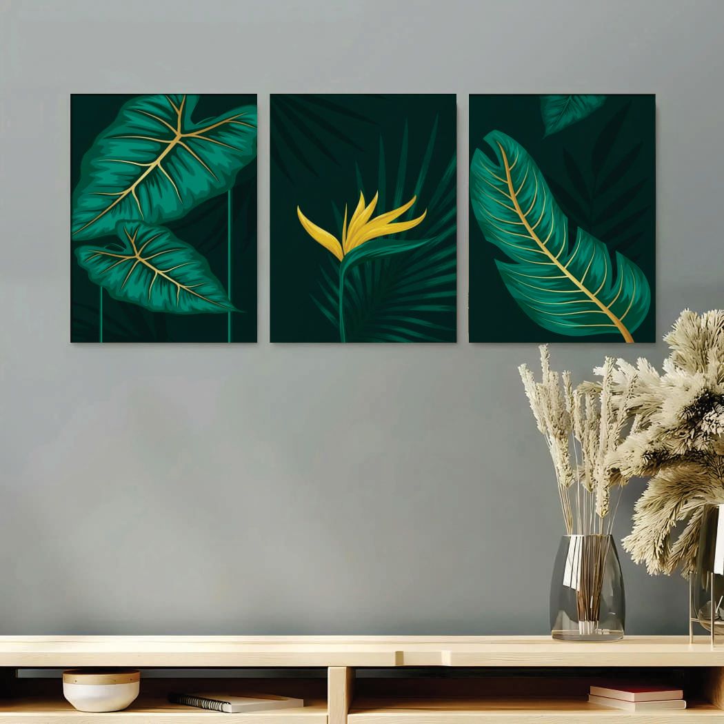 Modern Minimal 3-Piece Wall Art Photo Tiles H