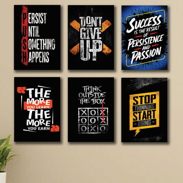 Motivational Wall Art – 6-Piece Photo Tiles B