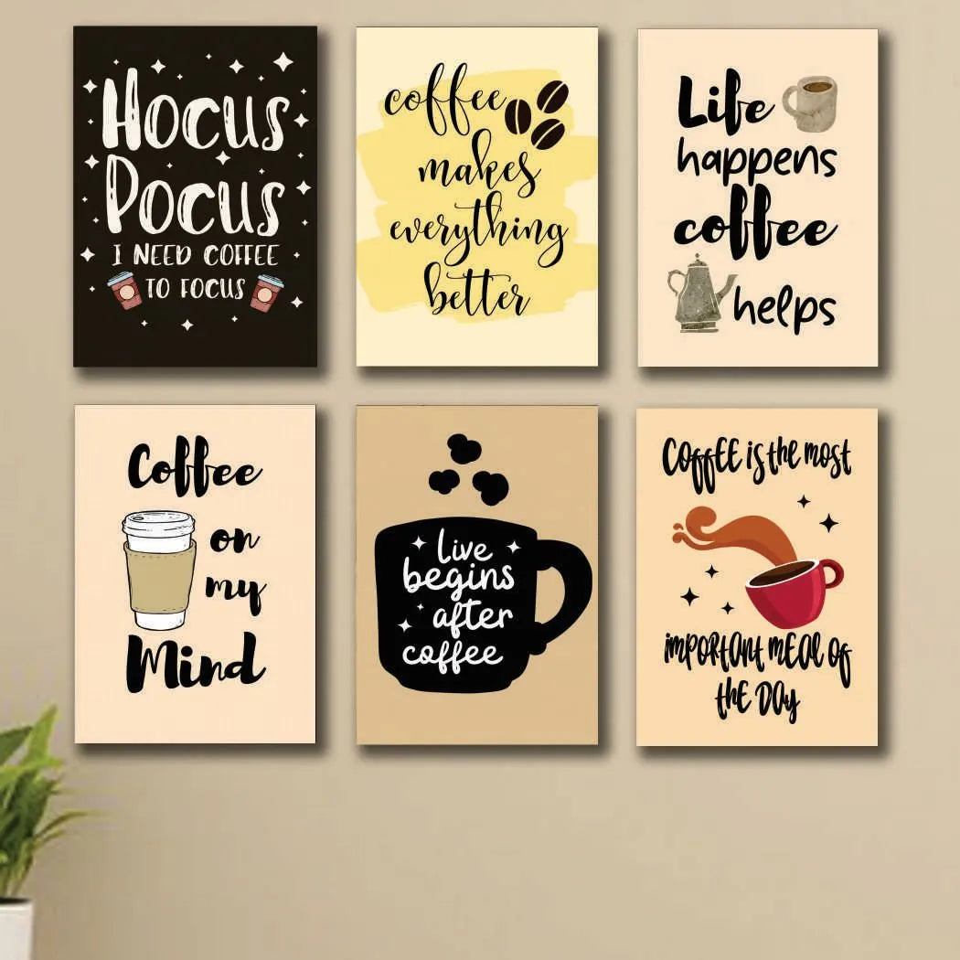 Coffee &amp; Co. – 6-Piece Café Wall Art