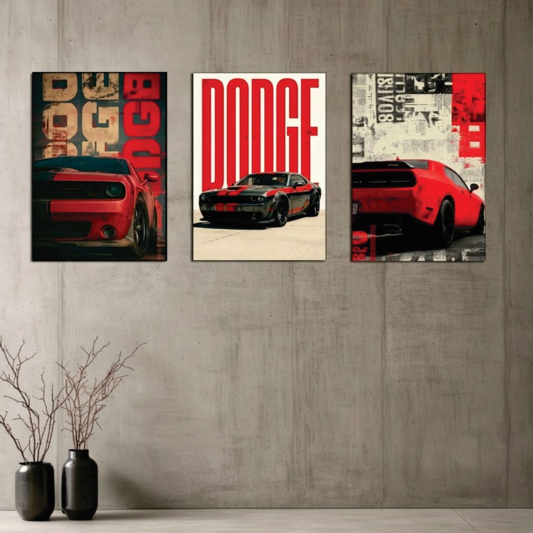 Modern Minimal 3-Piece Wall Art Photo Tiles E