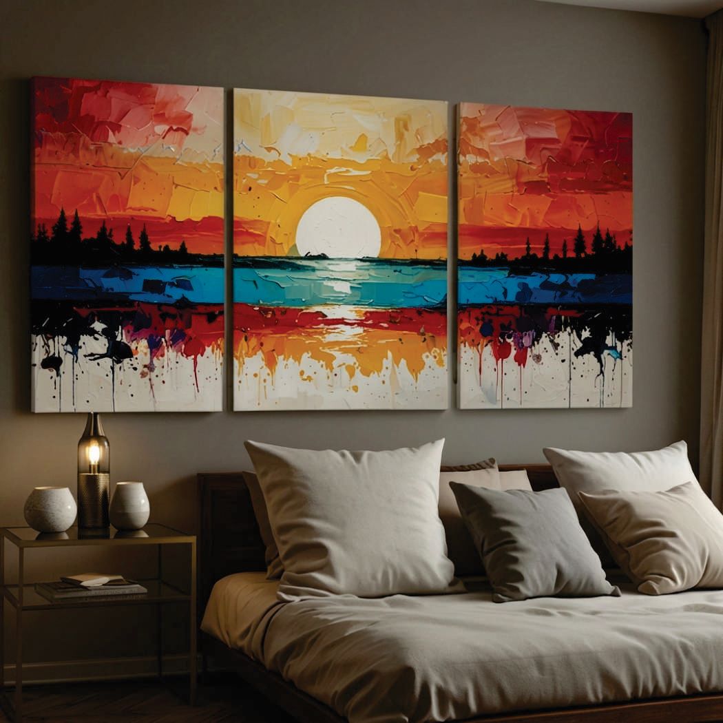 Modern Minimal 3-Piece Wall Art Photo Tiles F