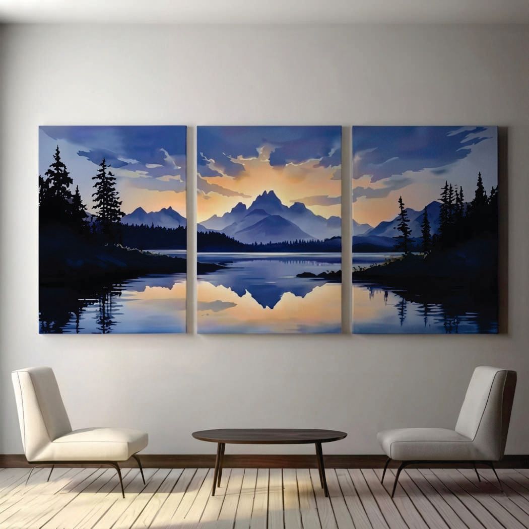 Modern Minimal 3-Piece Wall Art Photo Tiles B