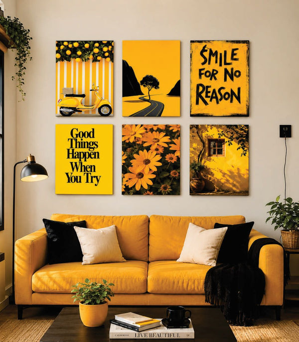 Motivational Wall Art – 6-Piece Photo Tiles G