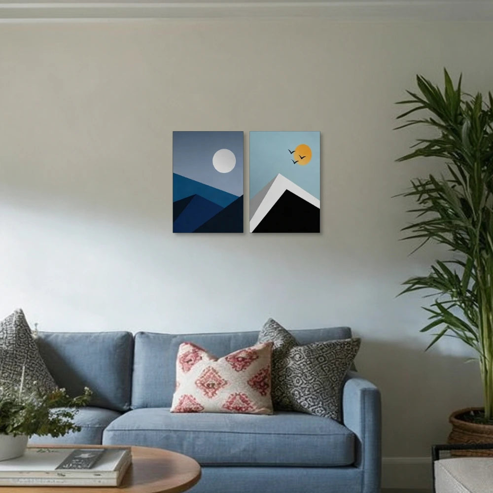Aesthetic Wall Art – 2-Piece Photo Tiles B