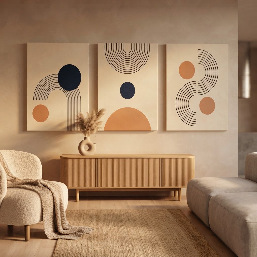 Aesthetic Wall Art – 3-Piece Photo Tiles H