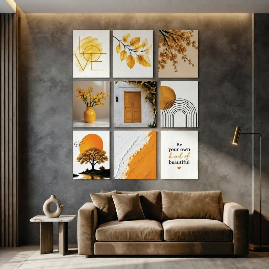 Aesthetic Wall Art – 9-Piece Photo Tiles
