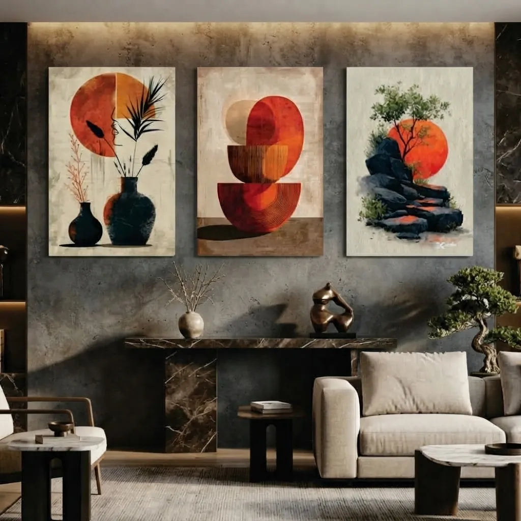 Aesthetic Wall Art – 3-Piece Photo Tiles B