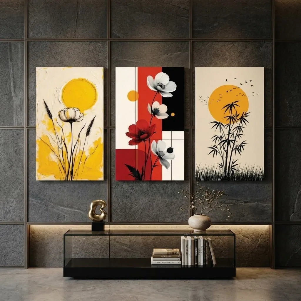 Blooming Beauty – 3-Piece Floral Wall Art