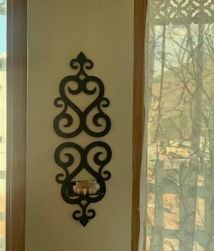Modern Black Wall Shelves – Set of 2 (14")