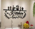 Kitchen Quote Wall Art – 3D Laser Cut Decor
