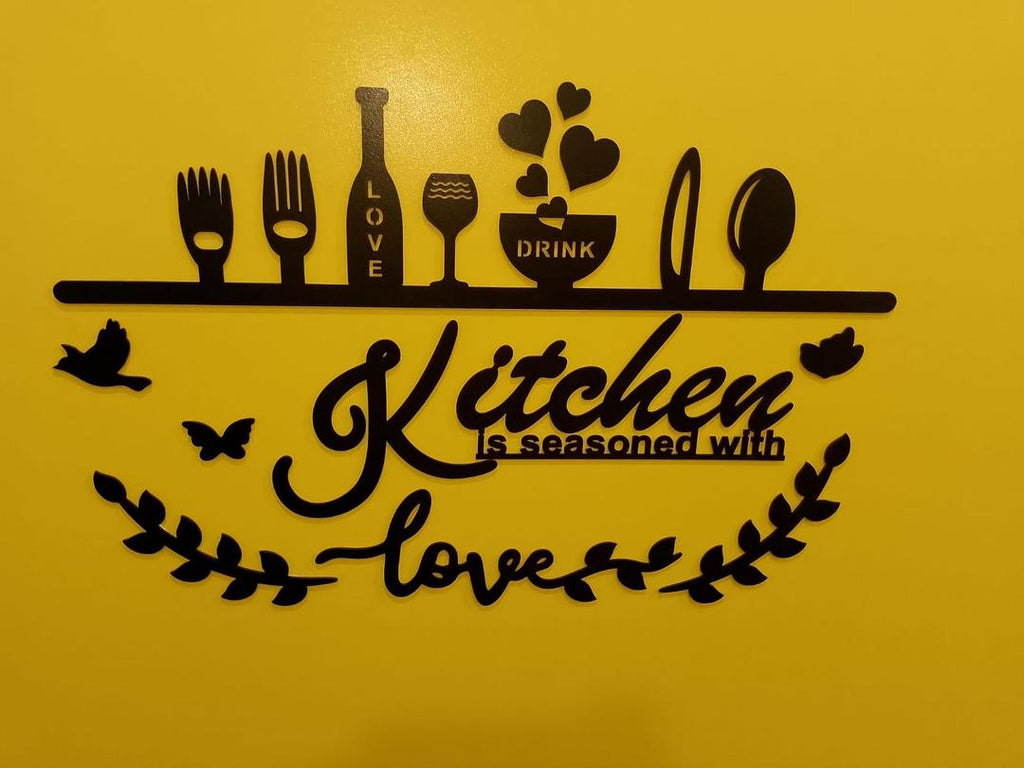 Kitchen Quote Wall Art – 3D Laser Cut Decor