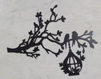 3D Tree with Birds Nest Wall Art – 30-Inch