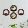 Modern Wooden Wall Shelves – Set of 4 Brown