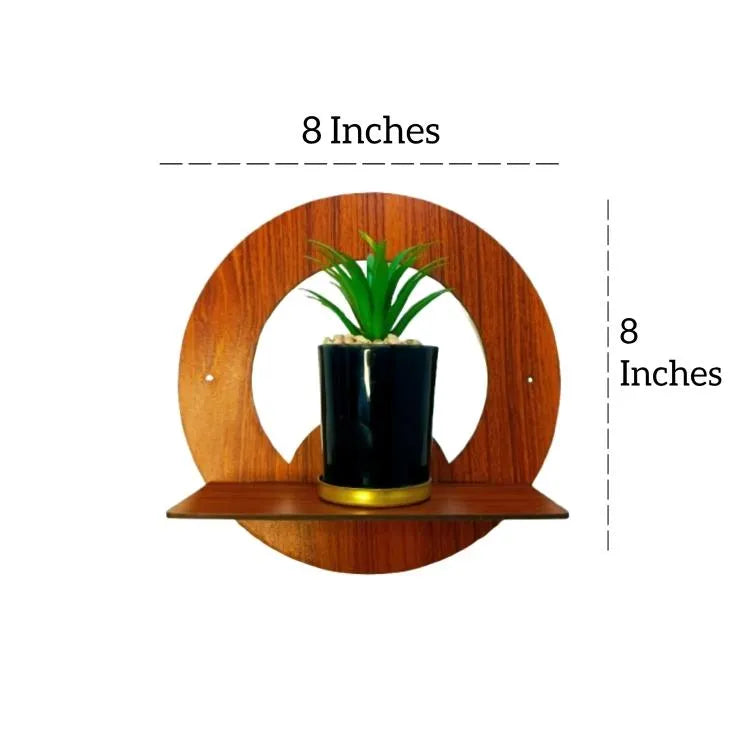 Modern Wooden Wall Shelves – Set of 4 Brown