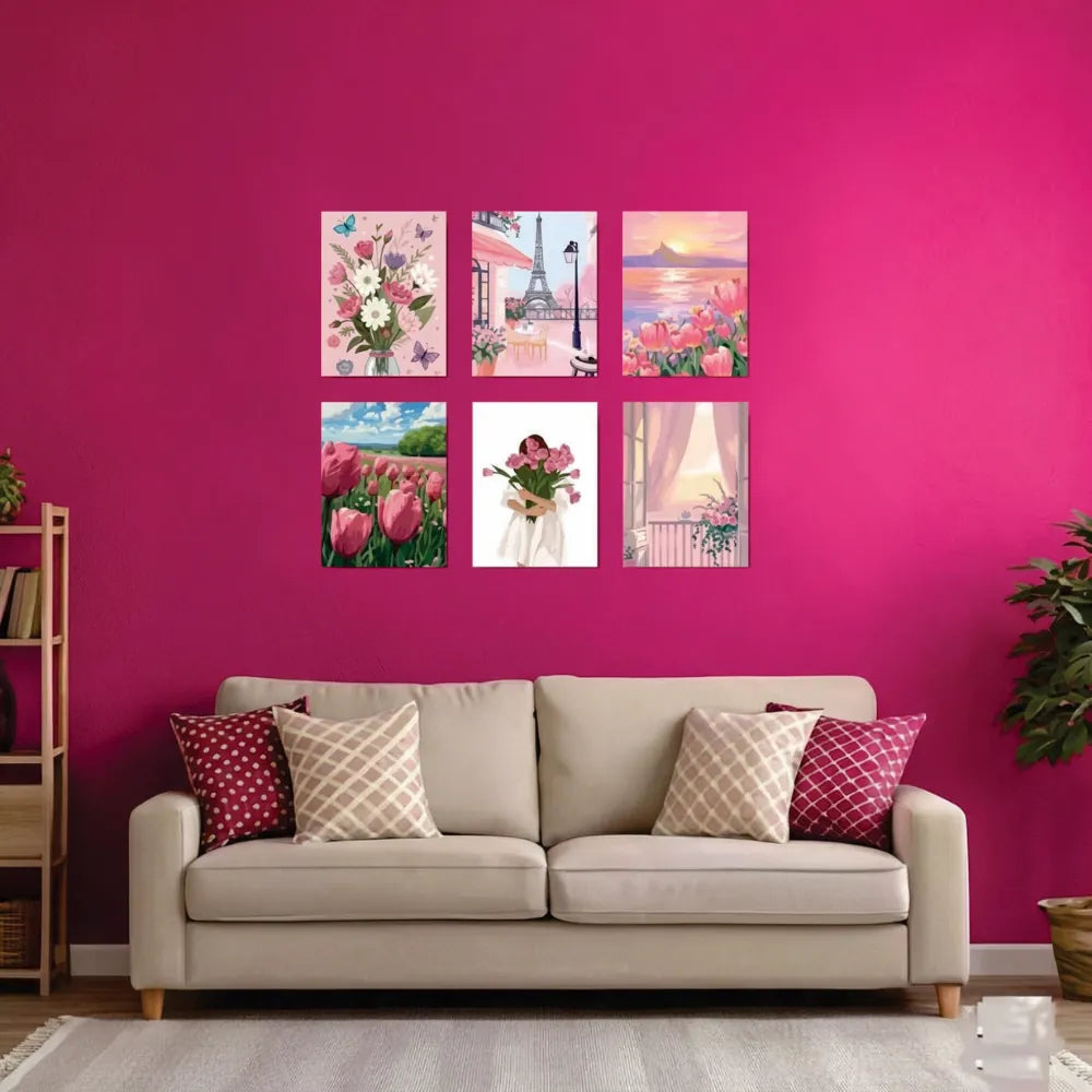 Premium Home Decor – 6-Piece Wall Art Photo Tiles